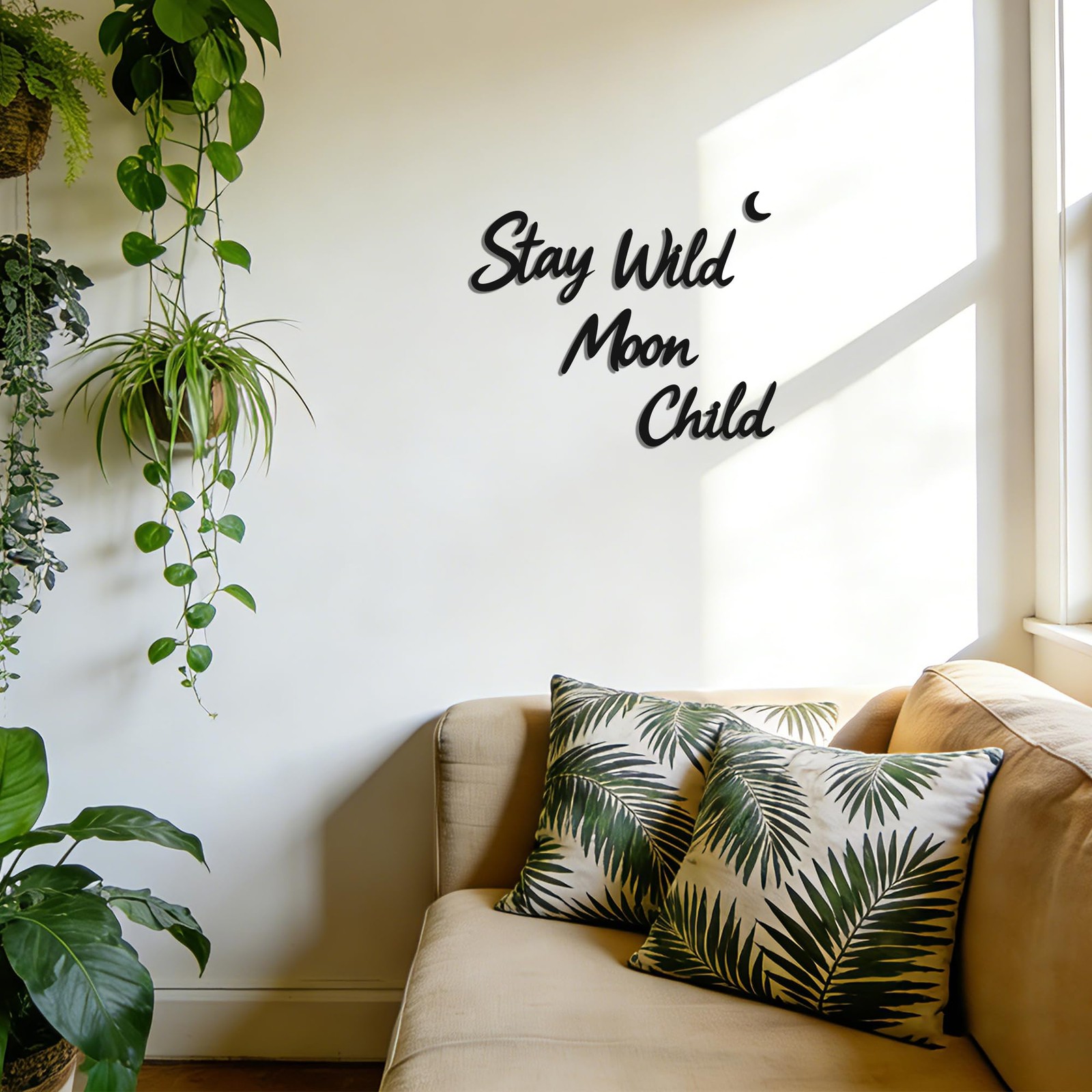 Stay Wild Moon , Enchanting Moon Wall Sculpture, Whimsical for Bohemian Home …