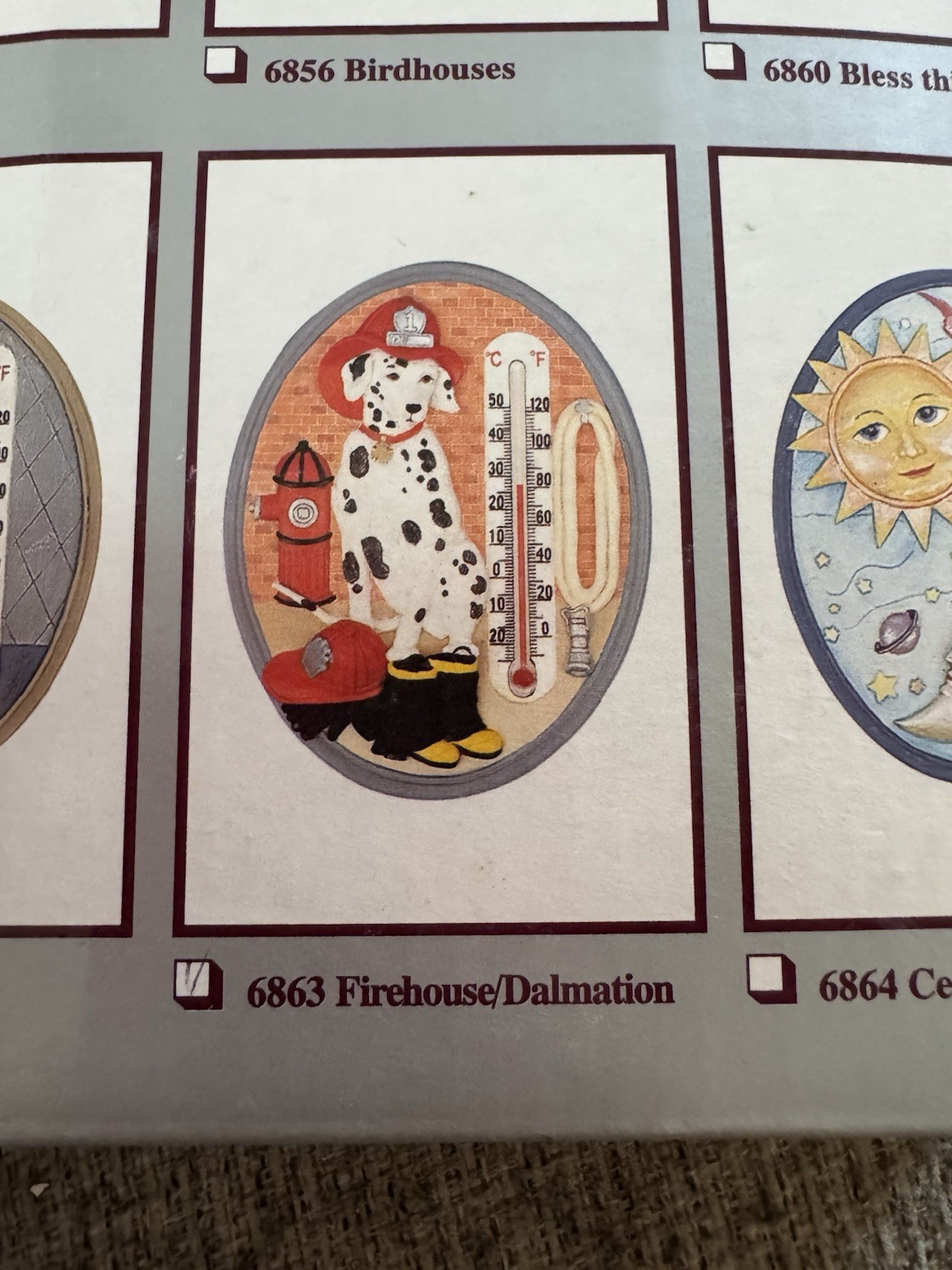 Spoontiques 3D Firefighter Dog Thermometer Wall Hanging New In Box