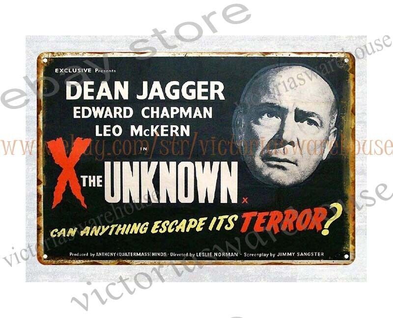home kitchen art X The Unknown horror movie poster metal tin sign