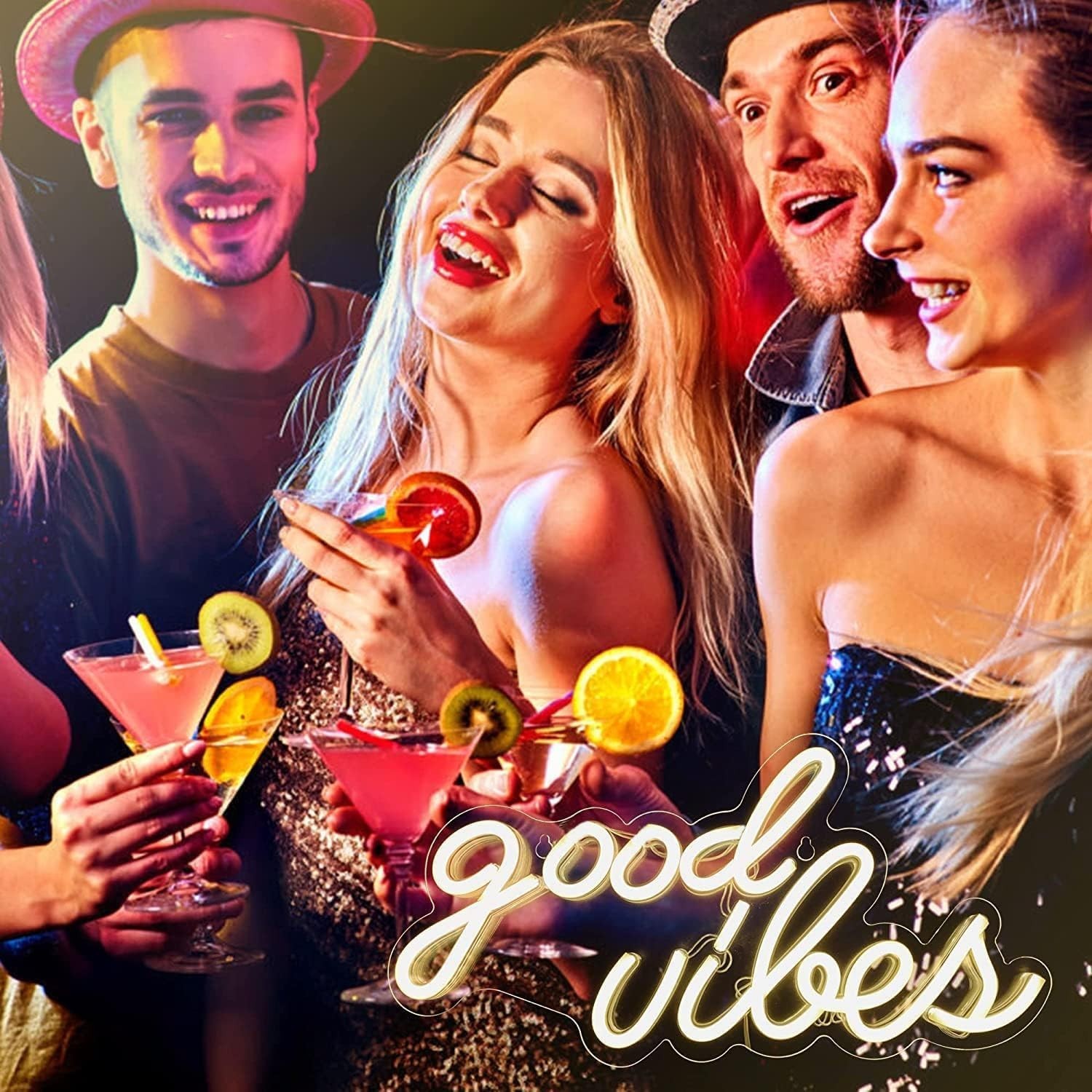Durable Boho ‘Good Vibes’ Neon Sign – Ideal Gift for New Homes & Events