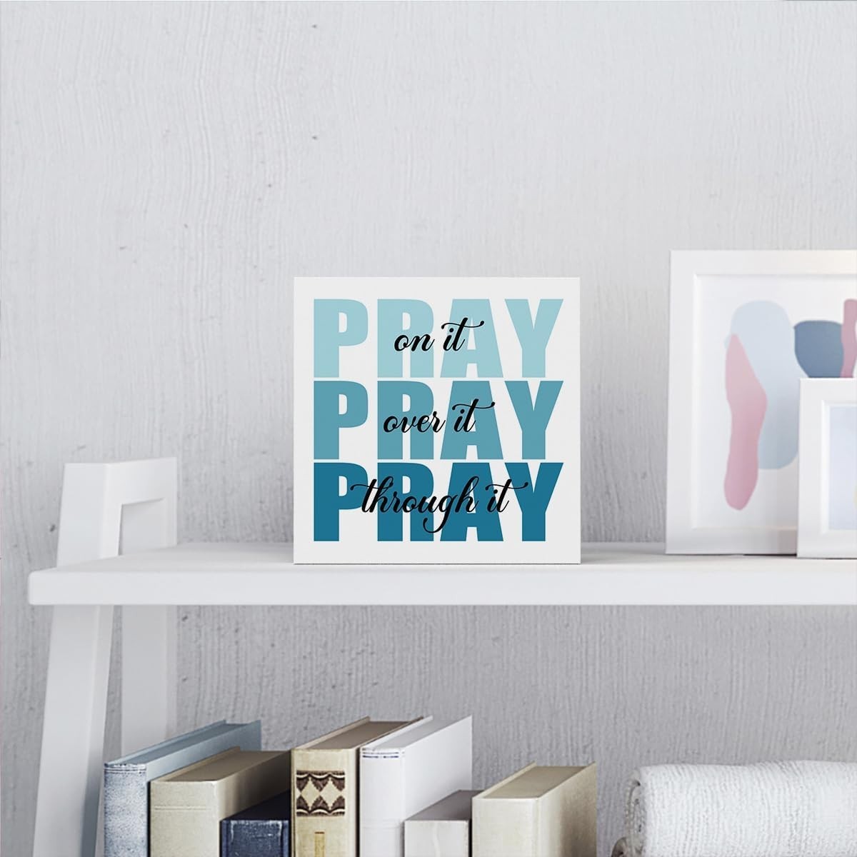 Inspirational 5×5 Wooden Scripture Sign – Perfect Christian Gift for Women