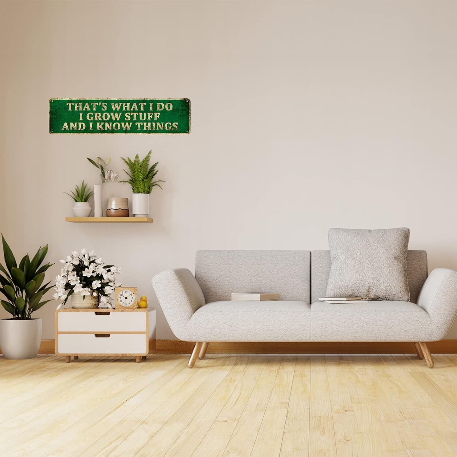 Funny Garden Decor Vintage Metal Tin Sign – Outdoor Funny Wall Decor -(4″ x 16″)