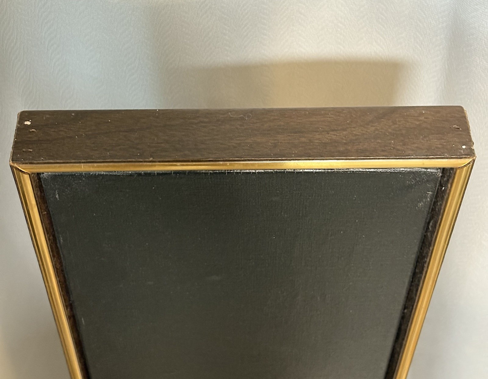 Vintage MCM Brutalist Abstract Textured Wall Art Gold Bronze Panel 41×9