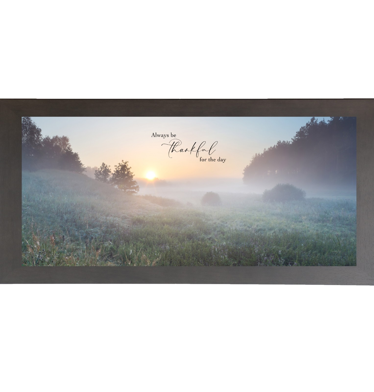 Be Still Christian Sunrise Framed Wall Art Wide Landscape Decor | Multiple Sizes