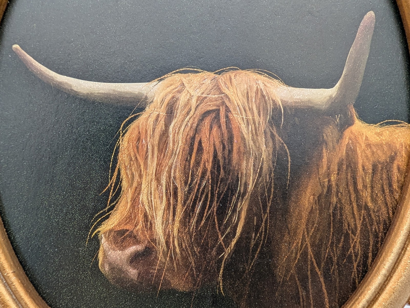 Highland Cow Portrait Wood Wall Decor 15.5″ x 11.5″
