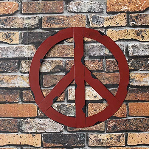 Rustic Metal Peace Sign for Home Decor, Decorative Metal Hanging Wall Decor