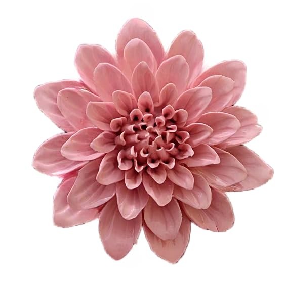 AMERRY Ceramic Wall Art – 3D Flower Hanging Sculpture, Handmade Porcelain Dec…