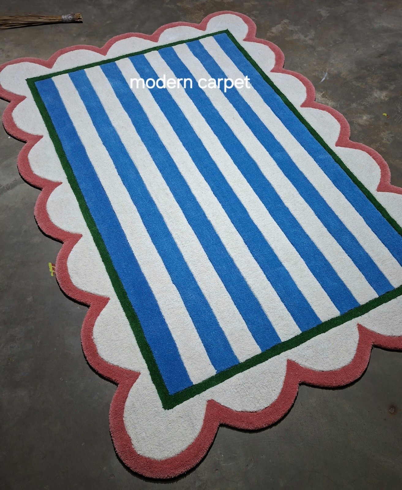 Striped Runner Rug, Long Hallway Rug, Modern Area Rug Bedroom Kitchen Runner Rug