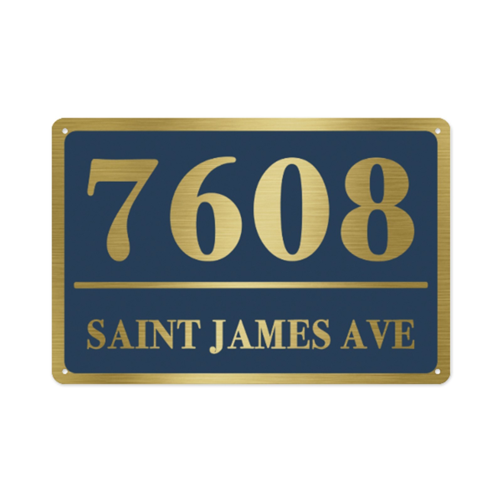 8″ x 12″ Personalized Home Address Sign Customized Aluminum House Number Plaque