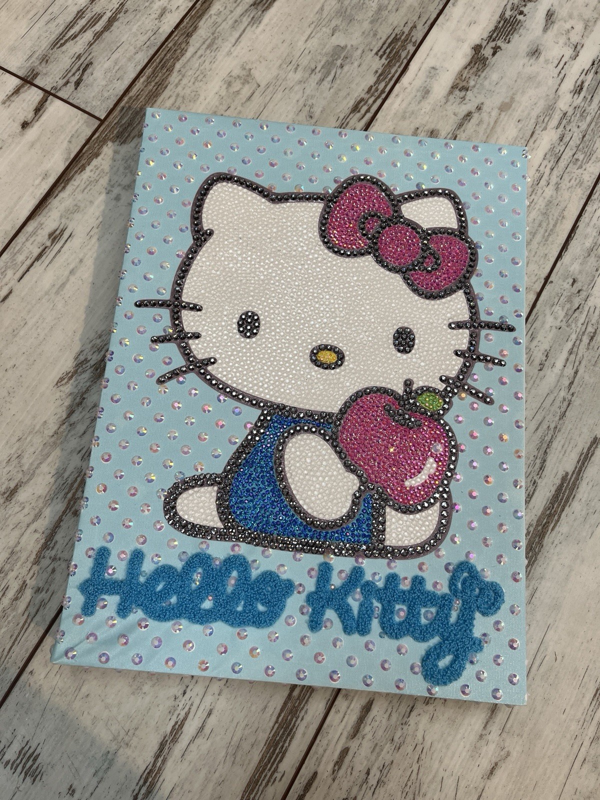 Handmade Hello Kitty Rhinestone Canvas Wall Art Decor Sanrio