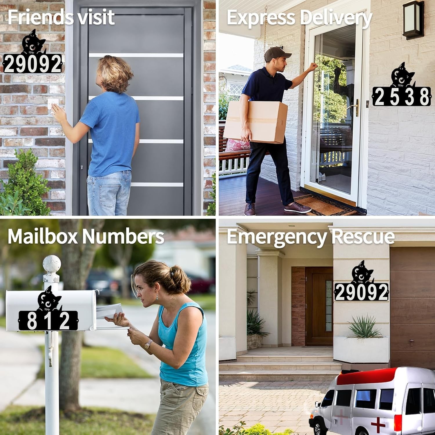 Weatherproof Address Sign with High Visibility Numbers – Lightweight & Sturdy