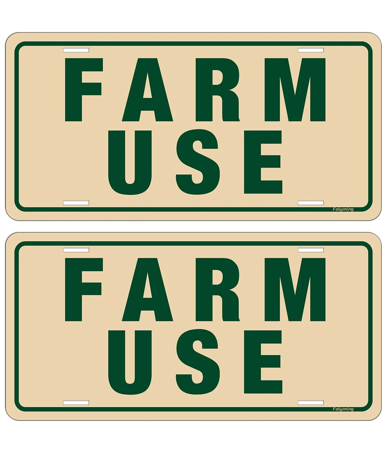 2 Pack Farm Use Id Tag Signs 12 x 6 Inches Metal Farm Signs Reflective Sturdy…