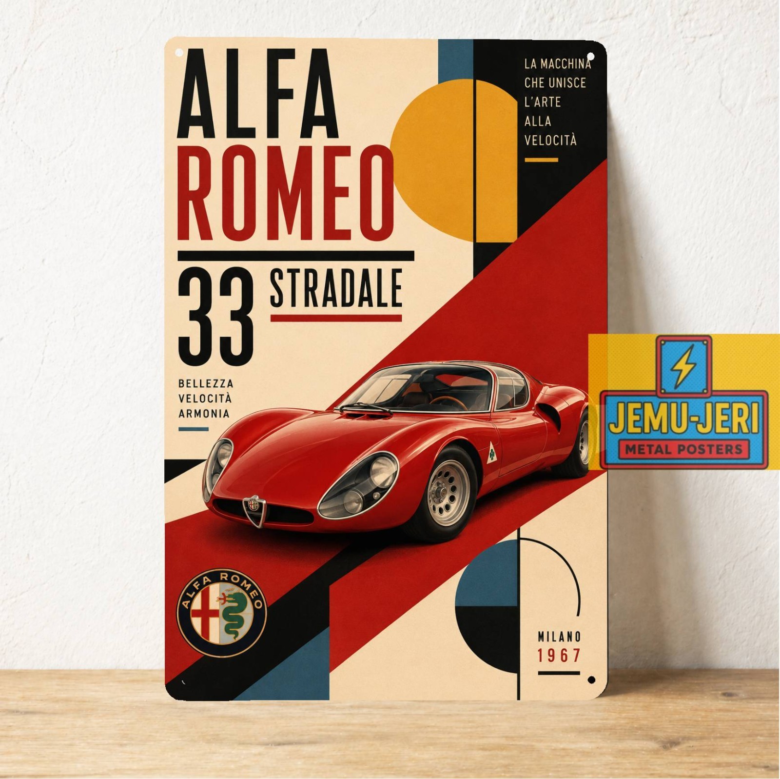 Alfa Romeo 33 stradale Car Metal Poster Tin Sign 8*12″inch