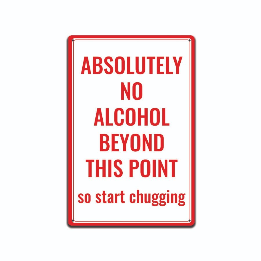 Tin Signs Man Cave Decor Aluminum Metal 12 x 8 in. Bar Club Lounge Drinking Sign