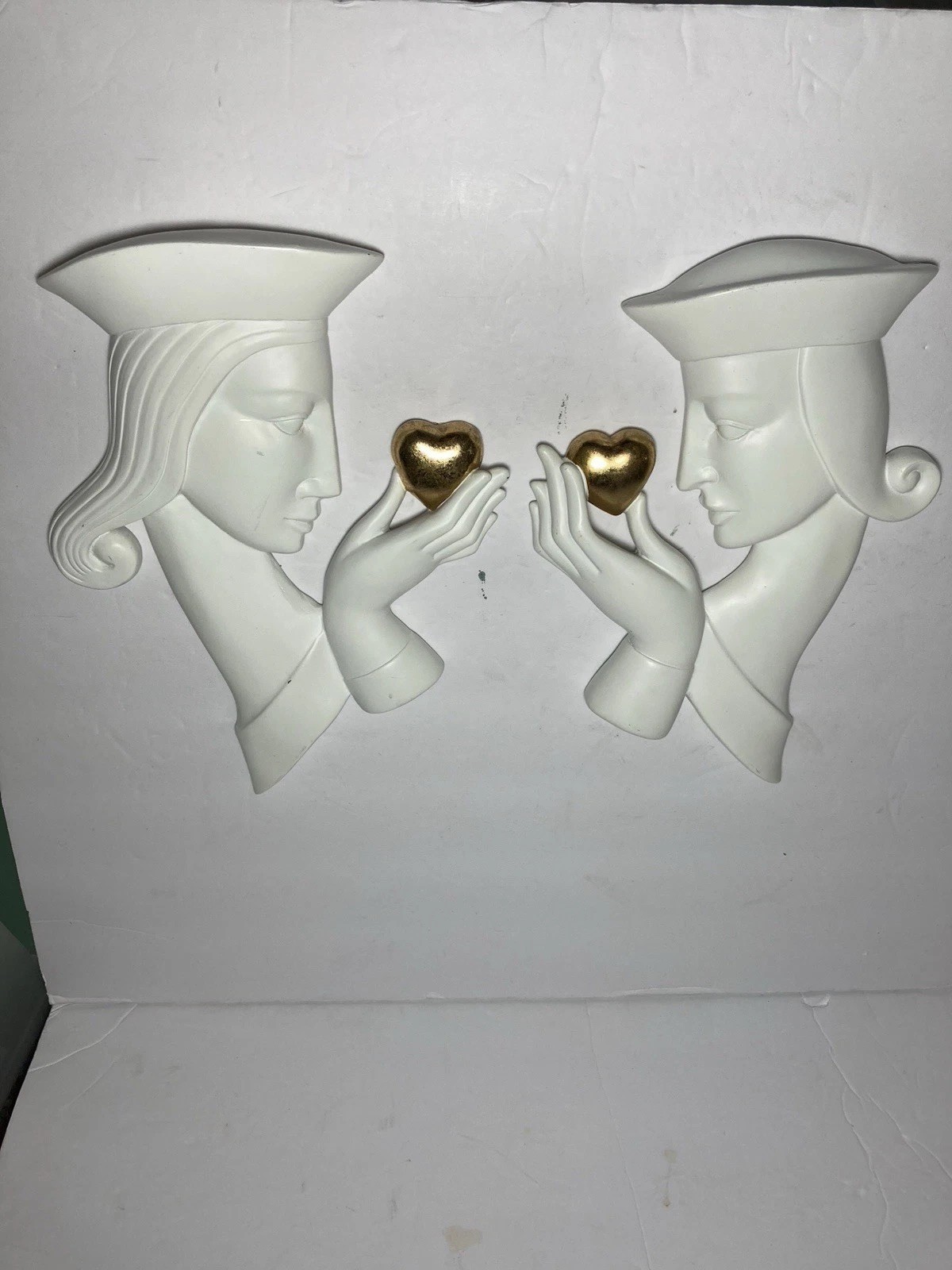 Chalk Wear Hanging Wall Decor Not Branded Set Of Two In White