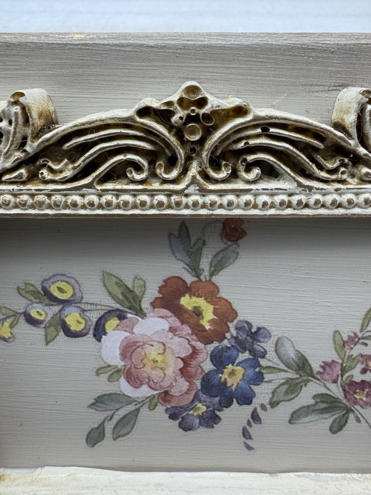 Handcrafted Ornate Frame Floral Wall Hanging French Country Cottage Decor 4×6