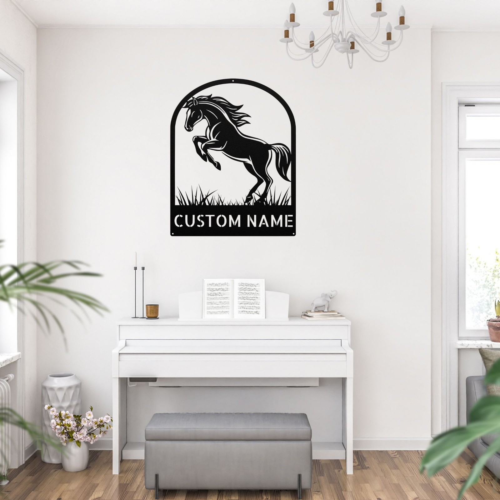 Personalized Ranch Decor Custom Horse Metal Sign Horse Lover Gift Stable Signs
