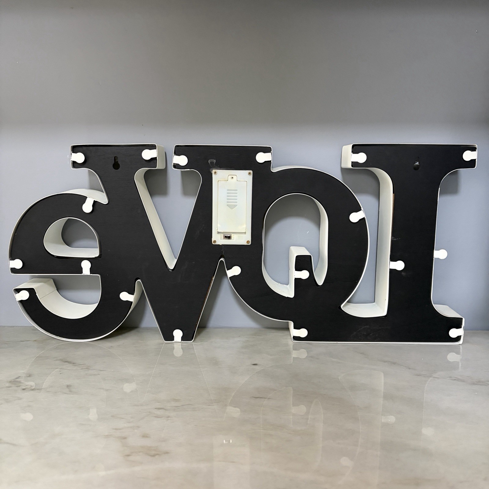 LOVE Marquee Letters Light Up Sign Wall Table Wedding Decor Metal Battery Operat