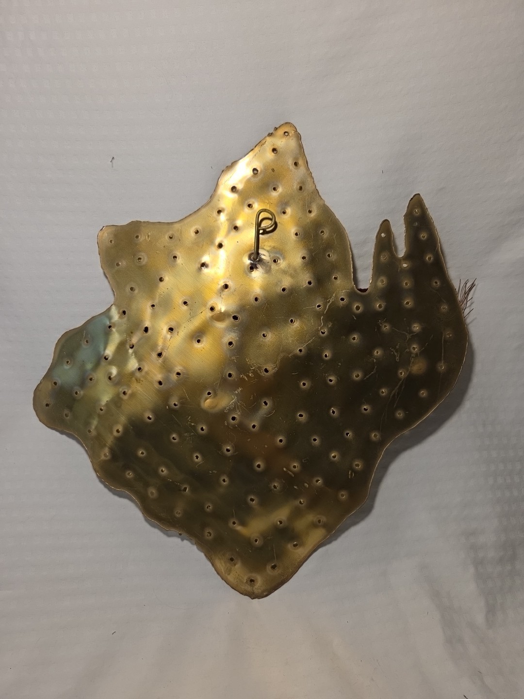 Tin Works Angelfish & Coral Wall Decor Sealife Caribbean 16″ Tall 15″ Wide