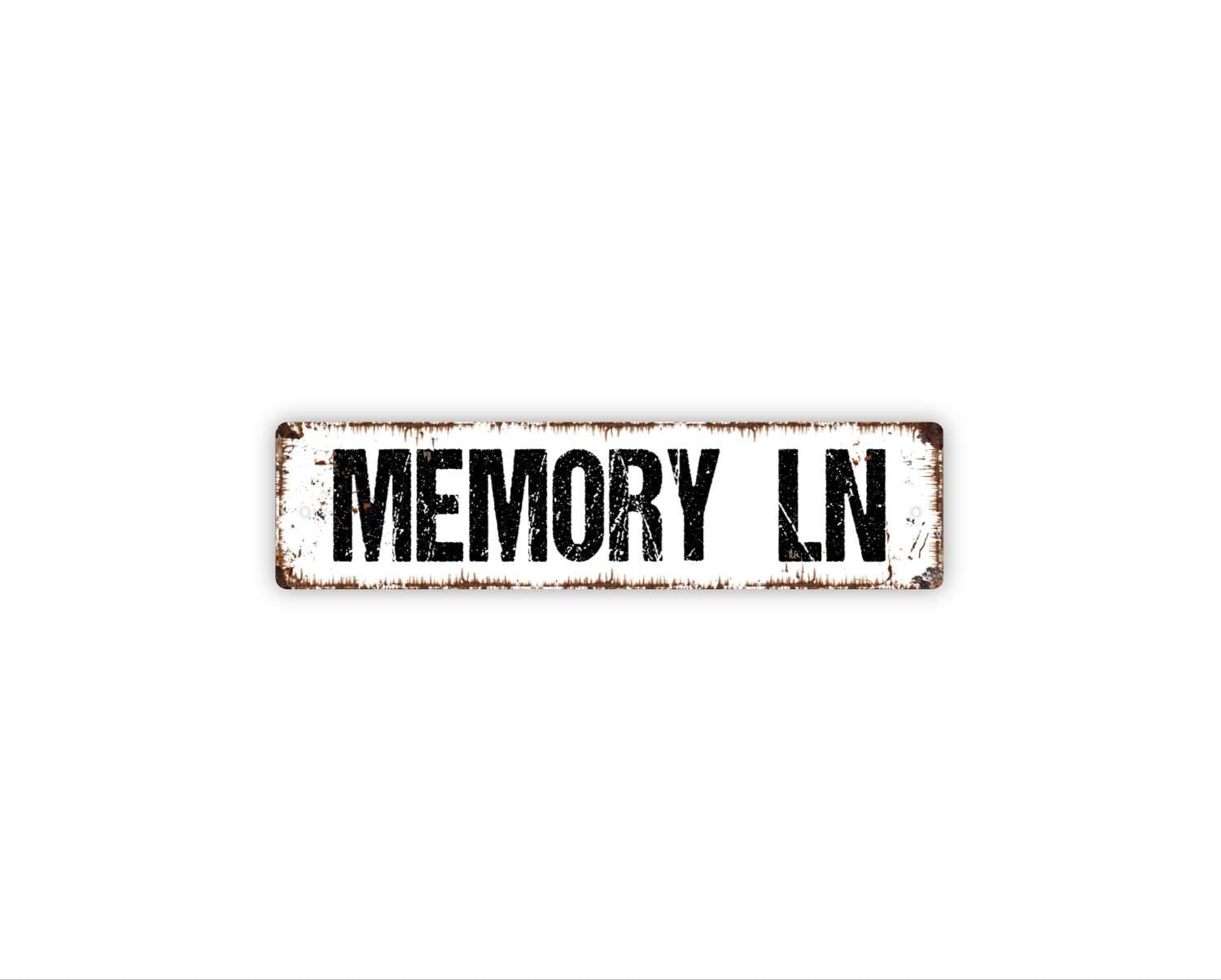 Memory Lane Sign | Metal Wall Decor for Home, Hallway, Photo Wall, Family