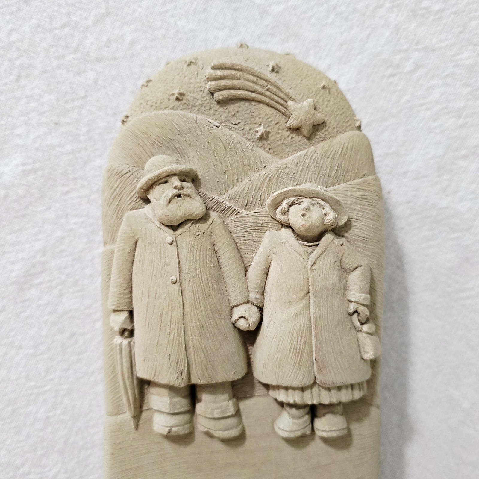 Vintage 2006 Carruth Studio Our Life Together Stone Sculpture Wall Plaque