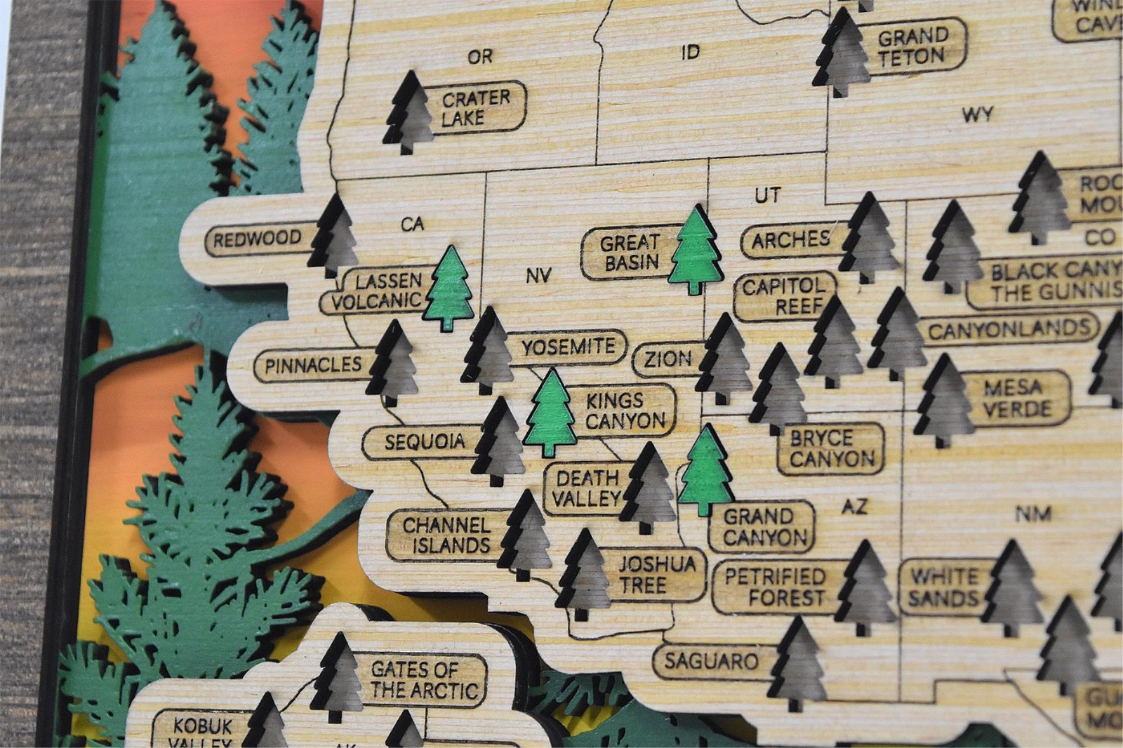 Handmade National Parks Travel Map