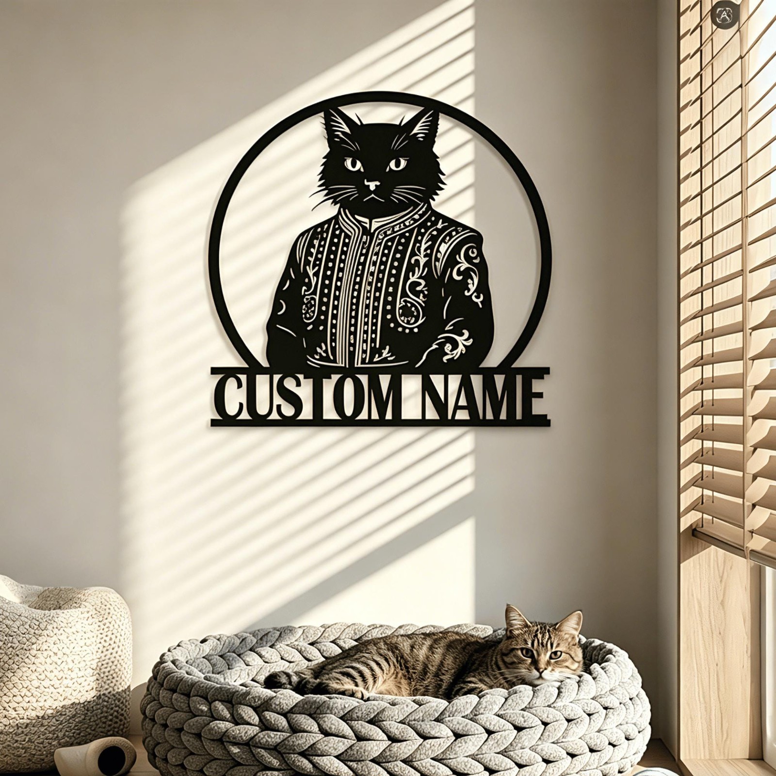 Custom Cat Memorial Sign, Personalized Pet Loss Gift for Cat Lovers, Metal Cat