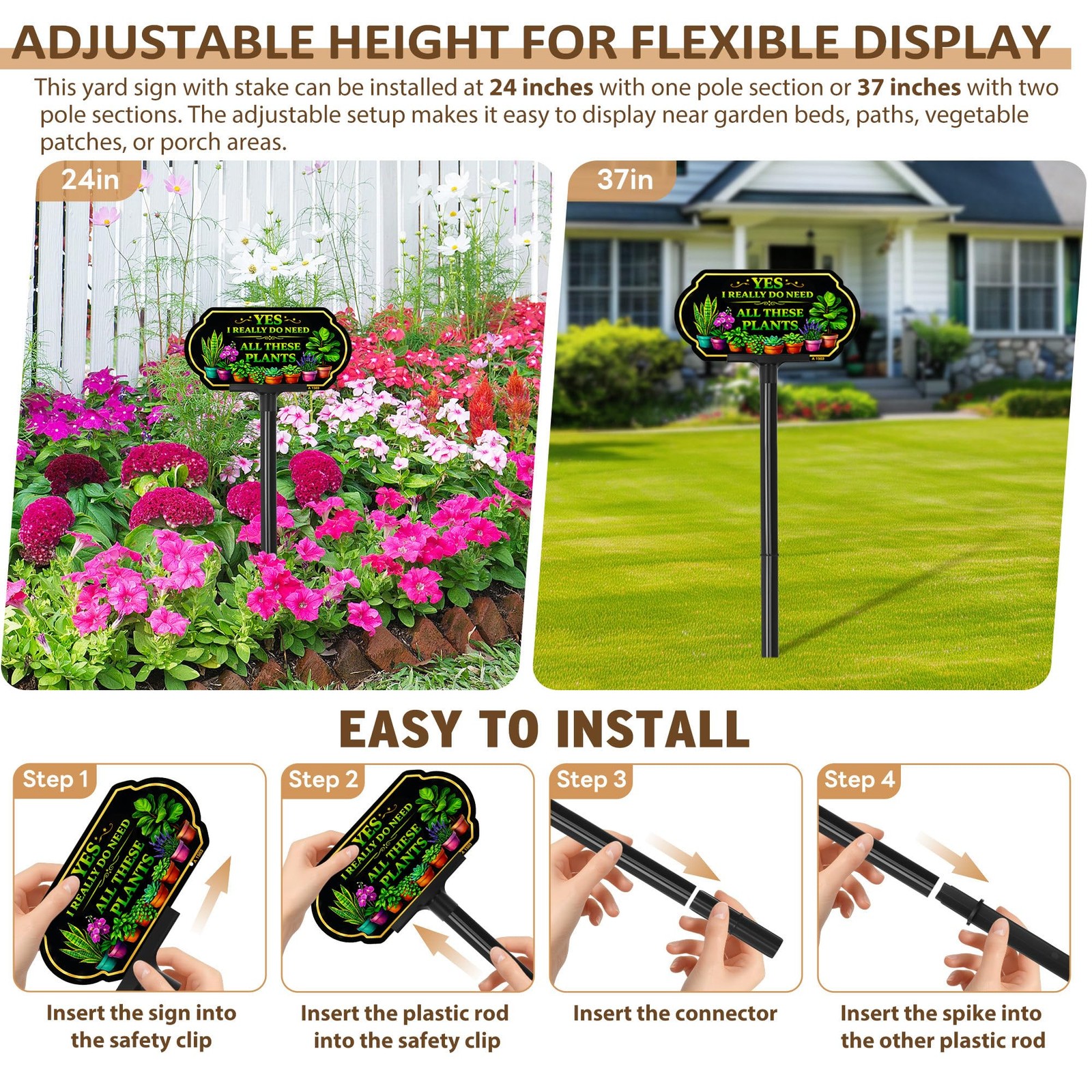 She Shed Sign Outdoor Garden Decor, 10×5 Inch Aluminum She Shed Yard Sign wit…