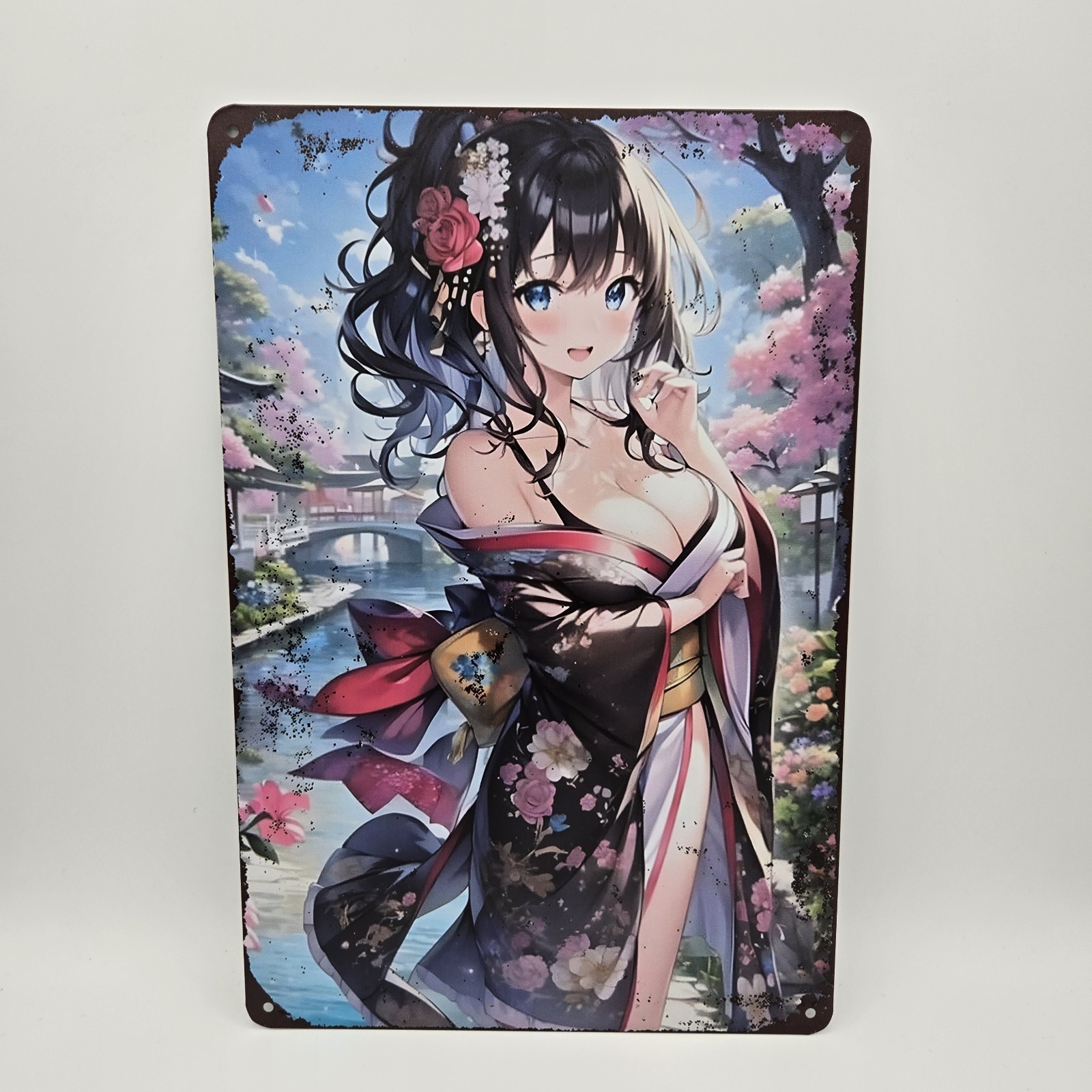 Pinup Anime Girl Metal Tin Sign Wall Posters 8×12