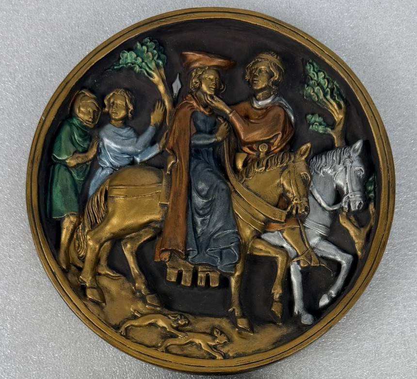 Marcus Designs The Courtship & The Castle of Love-Clay 3D Medieval Plaques