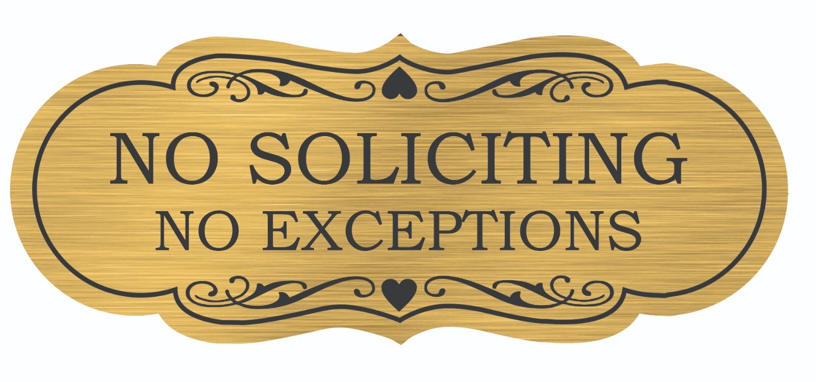Designer No Soliciting No Exceptions Sign