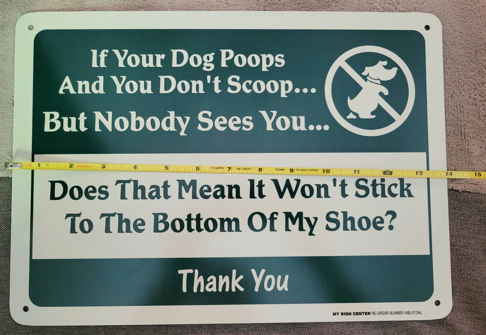 Garden Yard Sign Pick Up Dog Poop 14″x10″ Outdoor Metal Dog Accessory New
