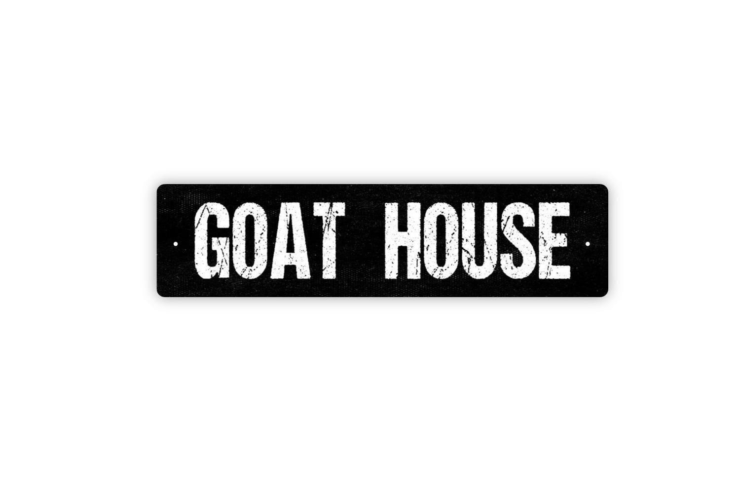 Goat House Sign | Metal Farm Wall Decor for Barn, Pasture, Homestead, Ranch