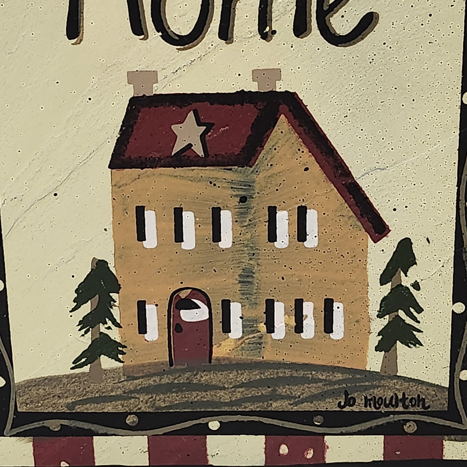 Hand-Painted Slate Sign – Bless Our Home 8×12 Rustic Country Wall Decor