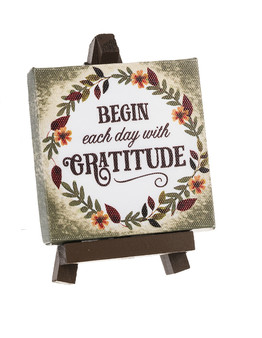 3 Piece Fall Easel Plaques: Blessed, Faith Family Friends, Gratitude
