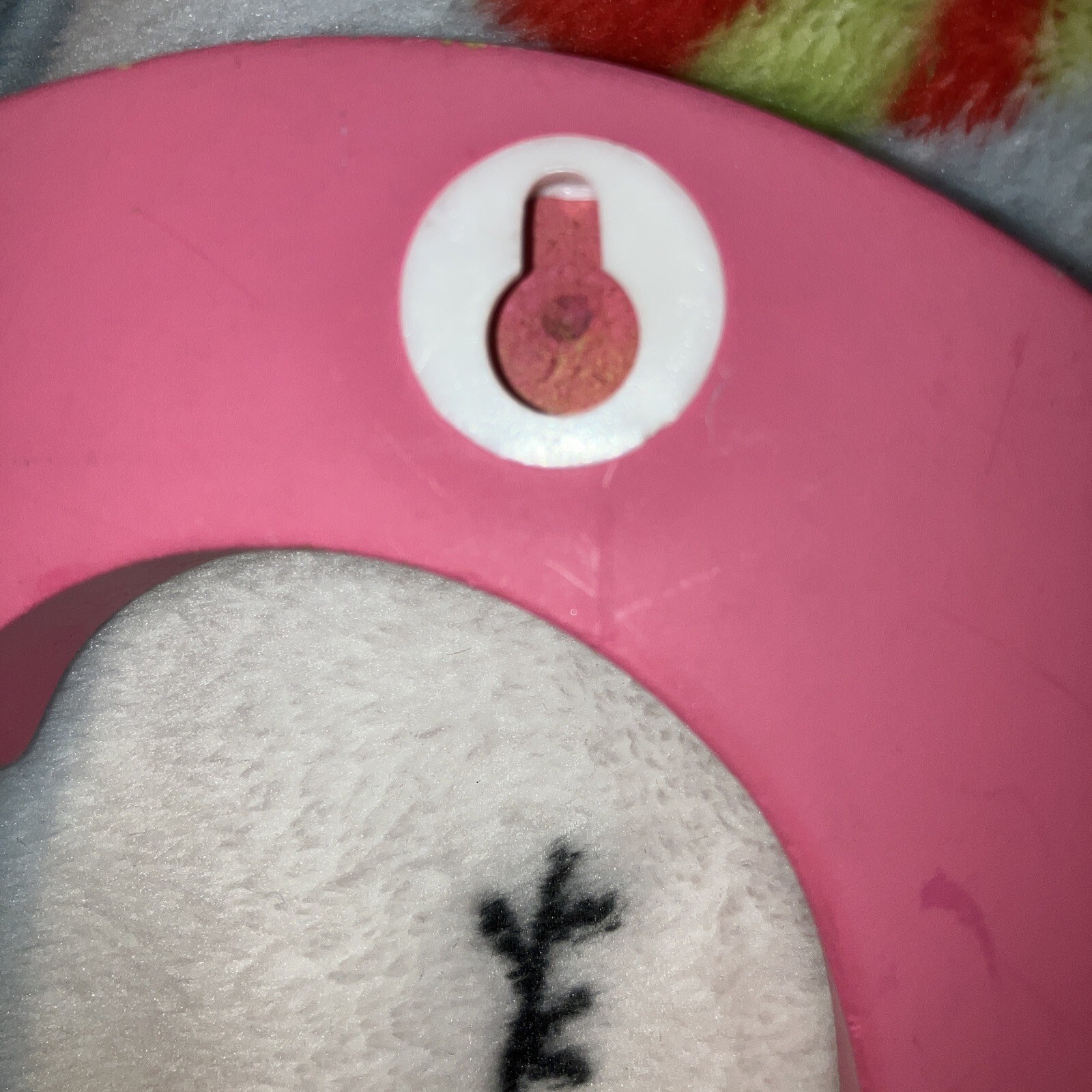 Girl’s Wooden C, Pink W/Gold Around The Edge, Hang Or Stand Up