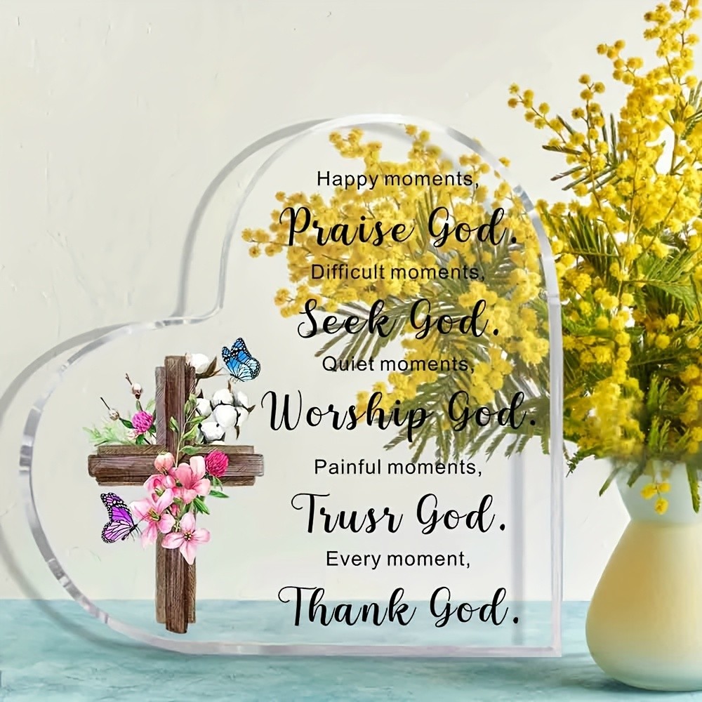 Every Moment Trust God Love Acrylic Plaque Christian Faith Comfort Keepsake Gift
