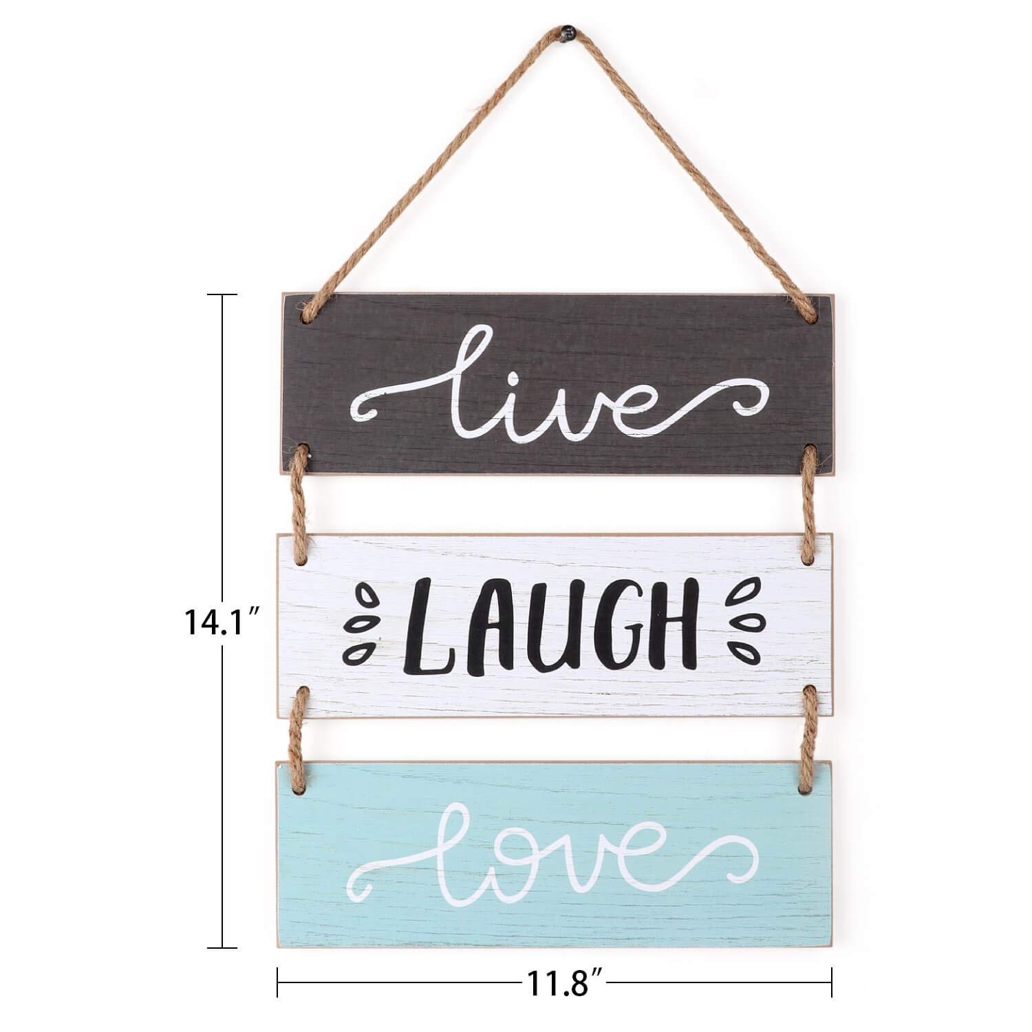 Rustic Home Wall Decor Sign for Living Room 12″Ã—14â€, Live Laugh Love