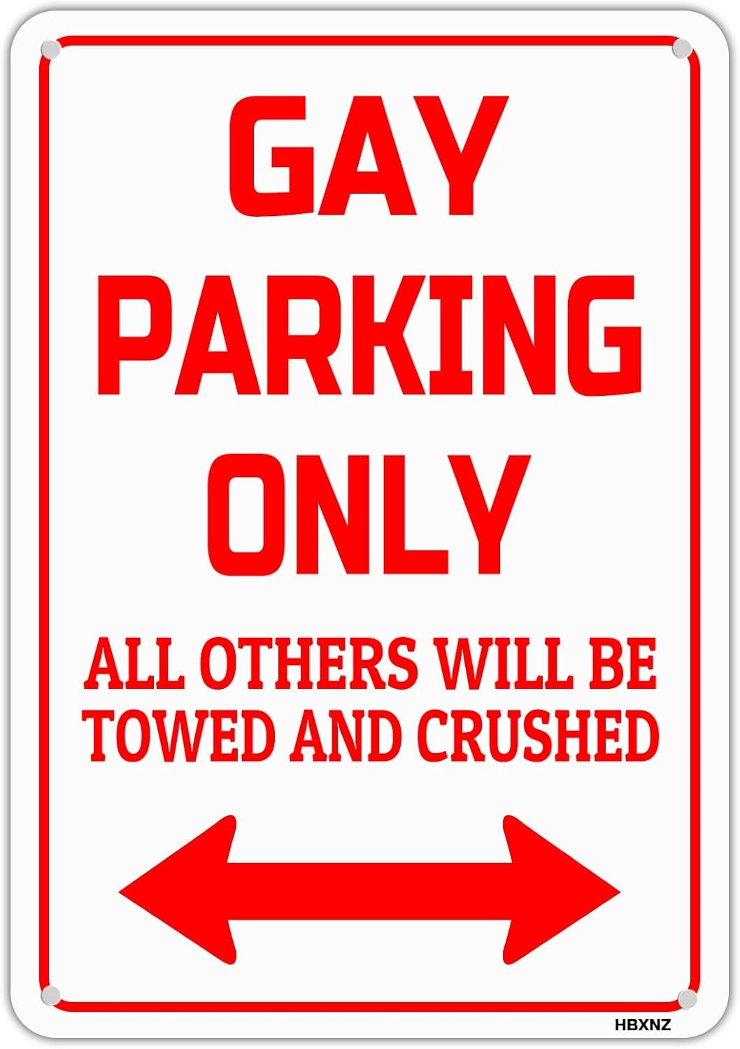 Gay Parking Only Sign Funny Plaque Garage Bar Wall Decor 12x8inches,