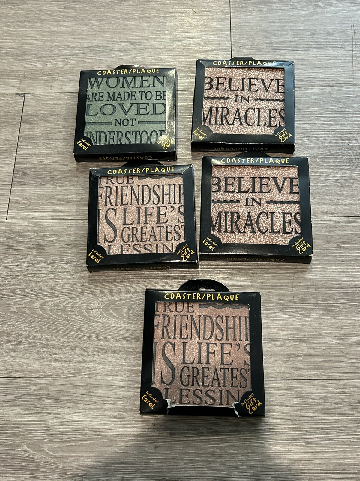 Stone With Words Coaster/plaque Lot If 5