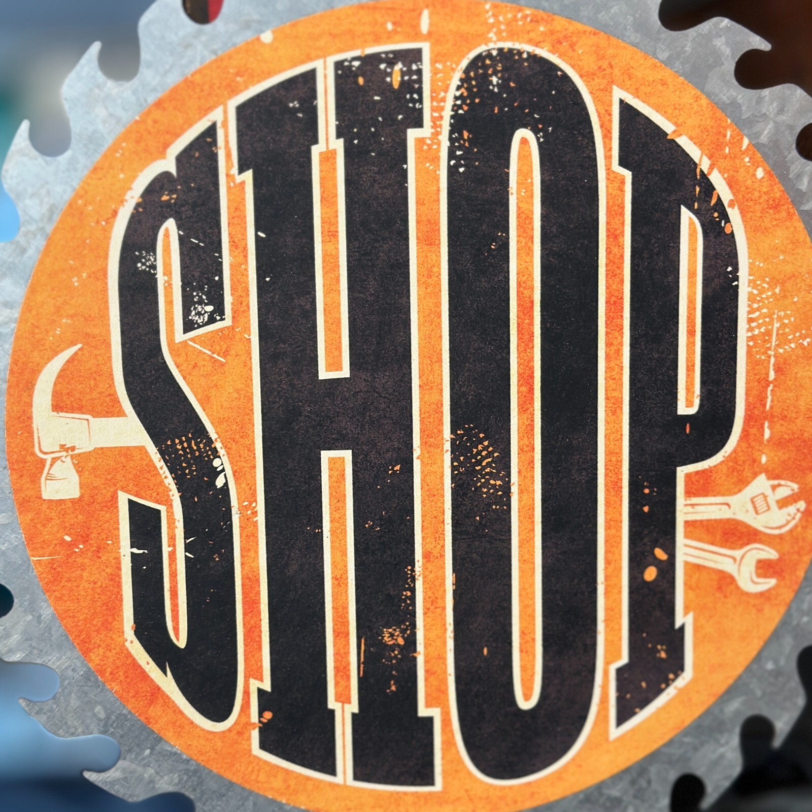 Dad’s Workshop Double Sided 25″ Marquee LED Sign Retro Vintage Design Battery Op