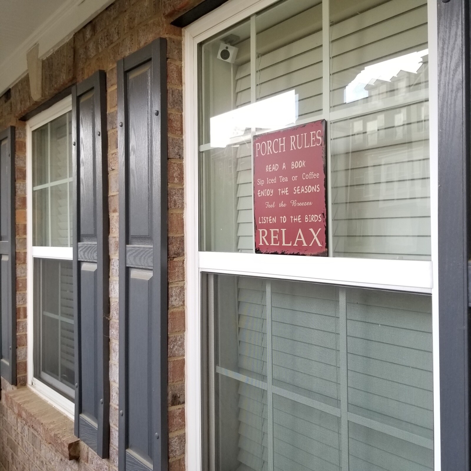 Rustic Porch Rules Sign ,Metal Antique Wall Sign Indoor Outdoor Home Decor