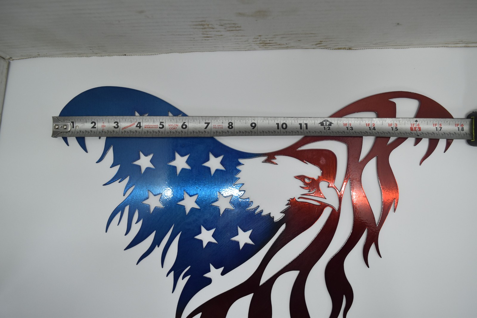 18″ Metal Eagle In God We Trust Wall Hanging Sign Eagle American Flag Veteran