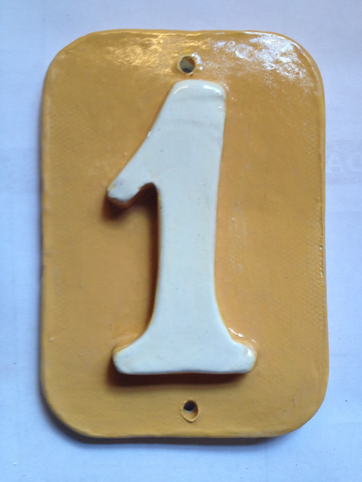 Custom Tile House Post numbers. 80 glaze options free shipping. Applewood Pot.