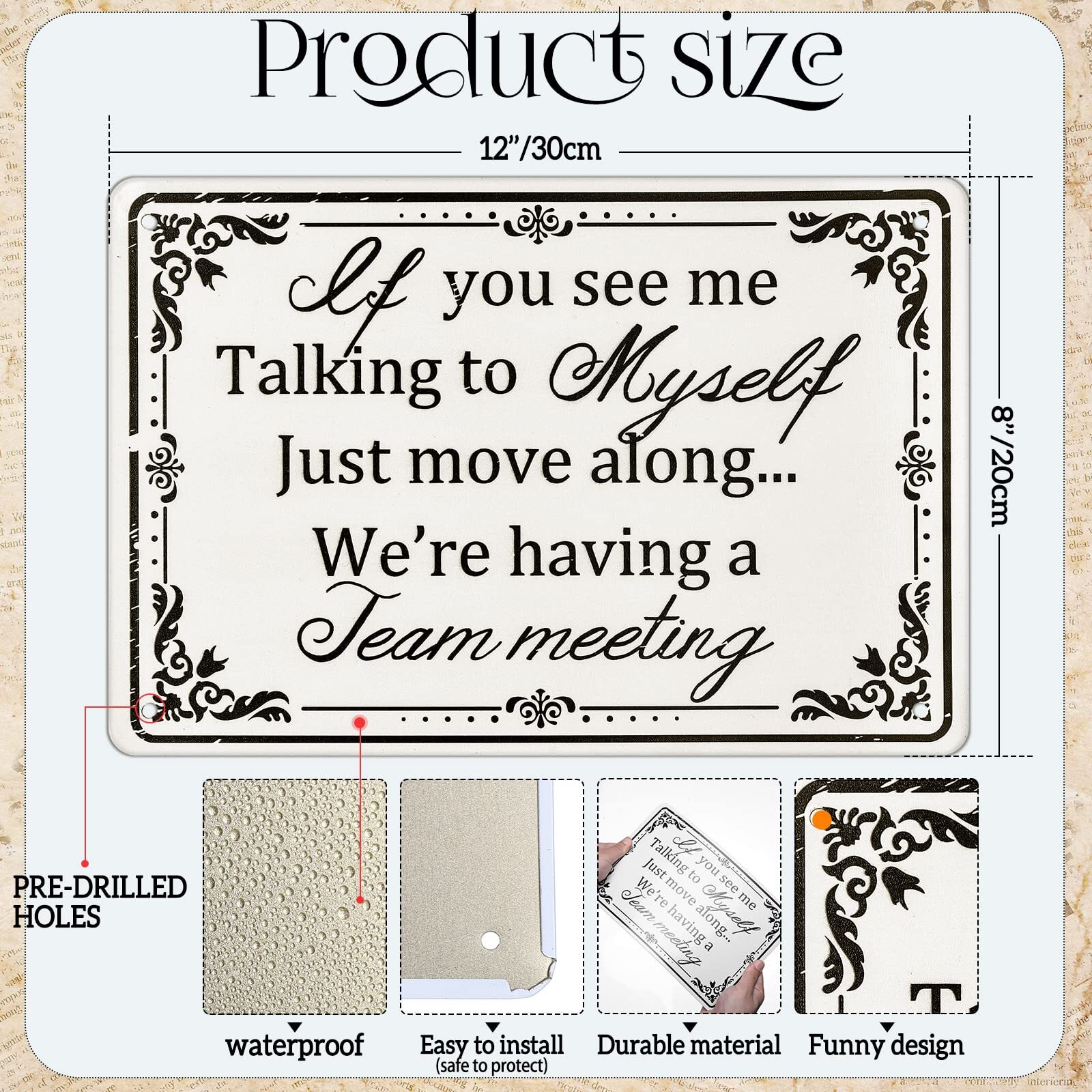 Funny Office Cubicle Decor Funny Office Metal Tin Signs 12 x 8 Inch , If You See