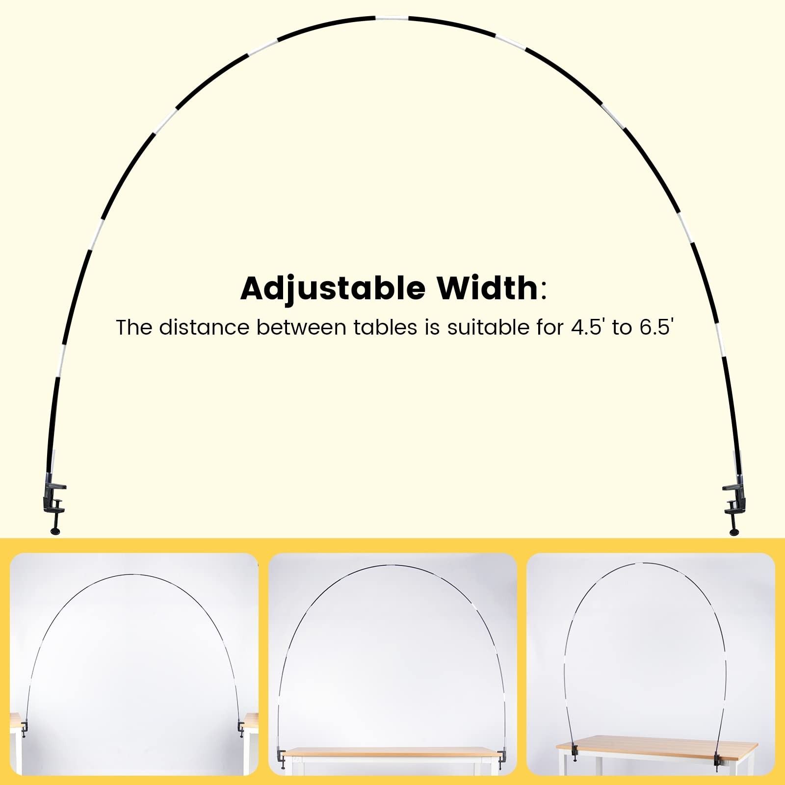 13ft Table Balloon Arch Kit, Balloon Arch Stand Frame for Different Size Tabl…