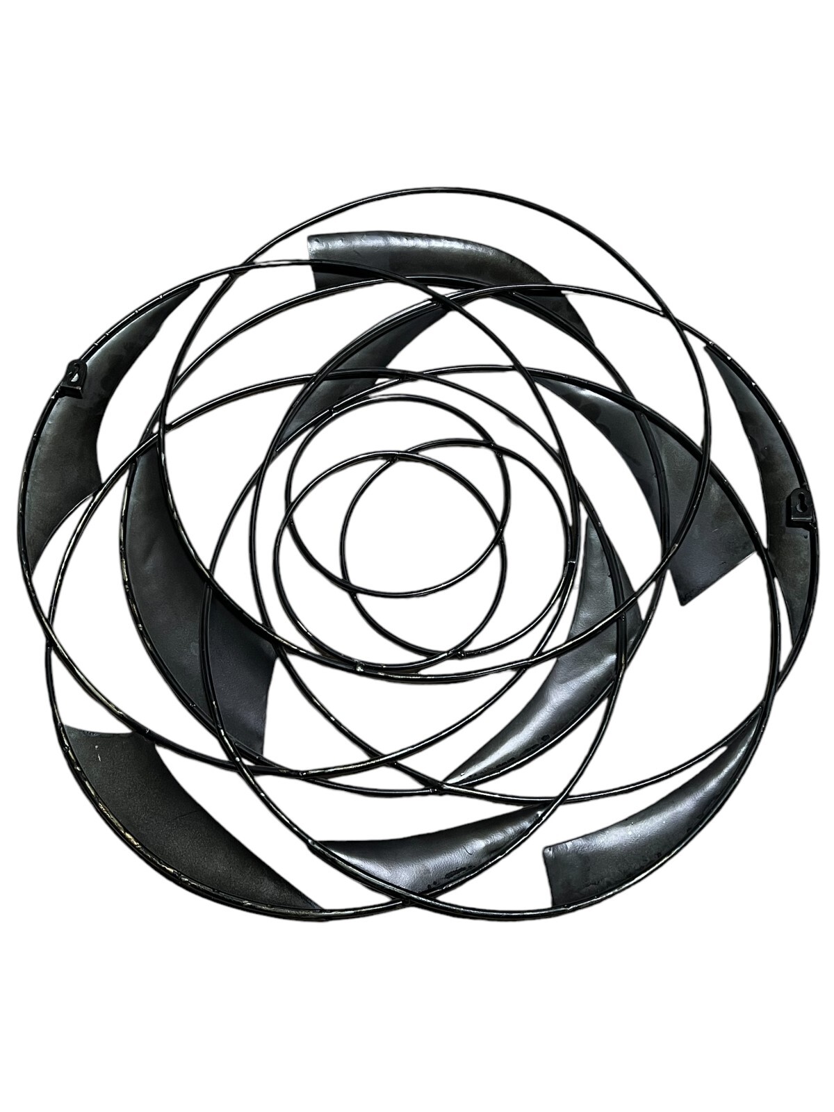 Metal Wall Art Decor Hanging Sign 23″ x 1″ Round Decorative Indoor Geometric