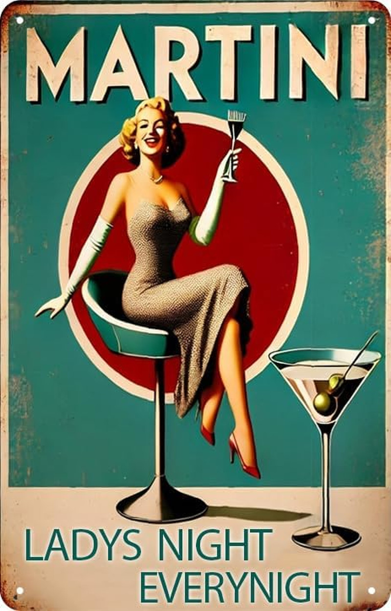 Vintage Bar Tin Sign,Retro Beer Metal Poster,Man Cave Wall Art Decor,Wine Plaque