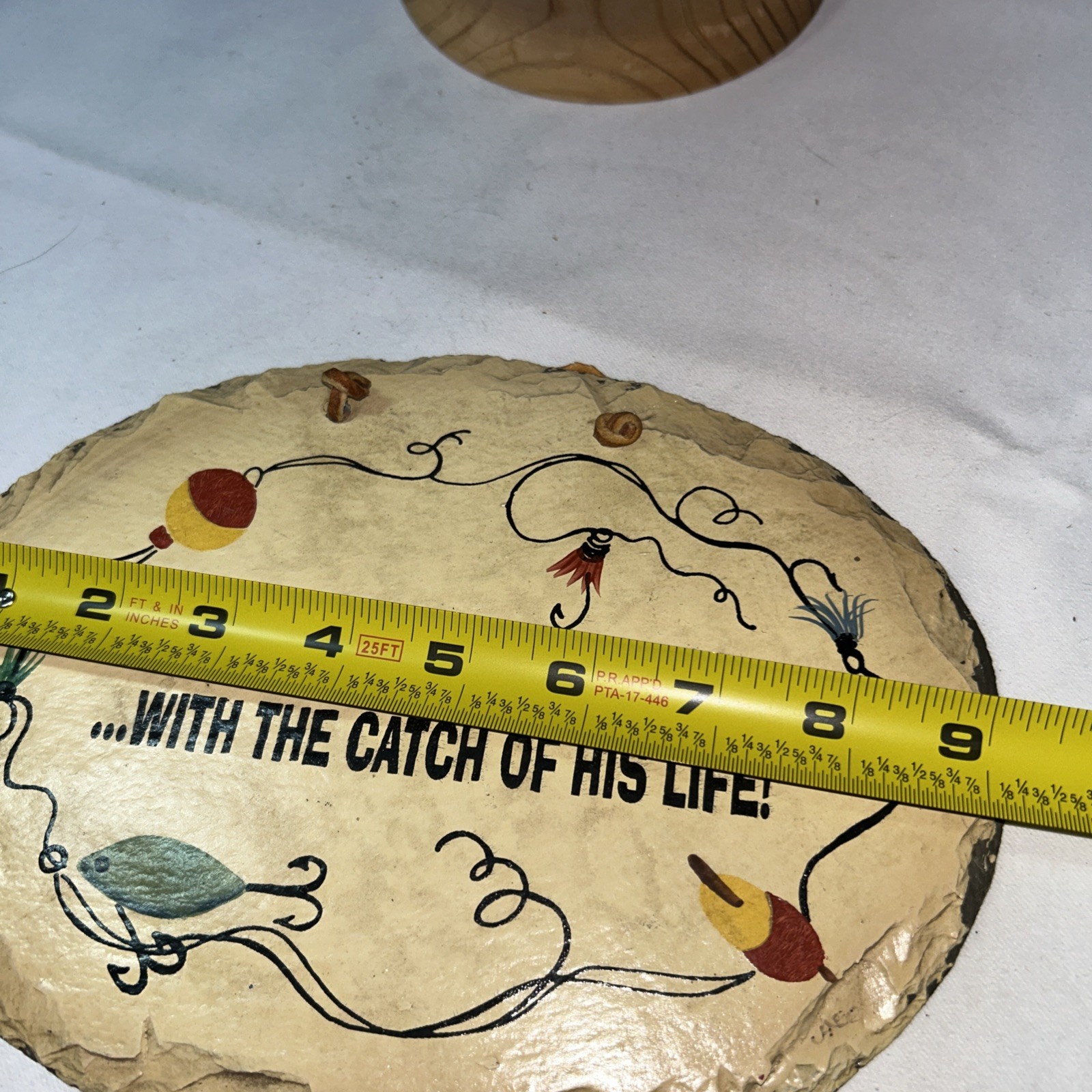 Plain Jane Slate Sign ‘An Old Fisherman And The Catch Of His Life Live Here’