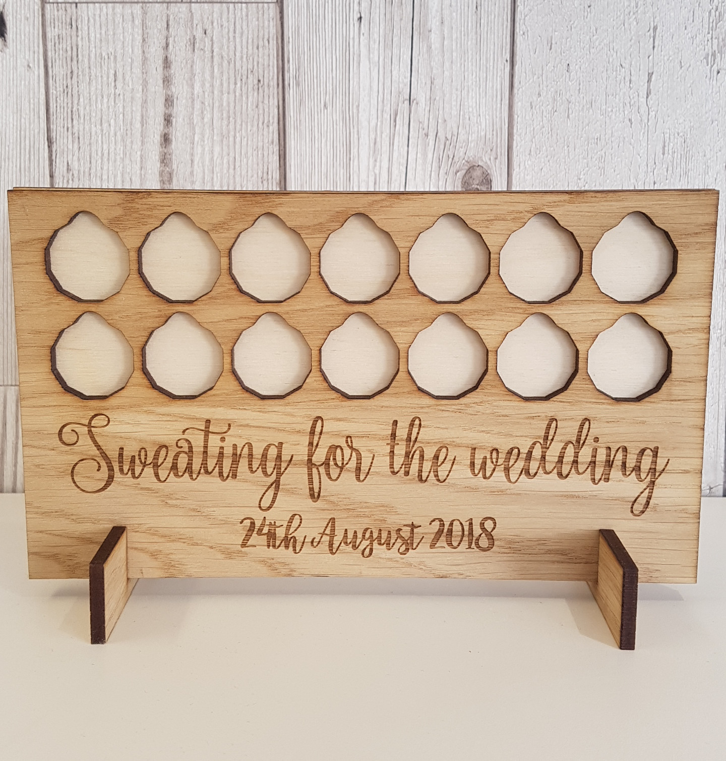 SWEATING FOR THE WEDDING £ for lb REWARD WEIGHT LOSS BOARD WOOD, SLIMMING WORLD